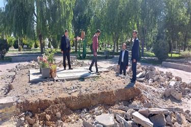 بازدید از مقبره در حال ساخت شهید سرهنگ پاسدار محسن رضایی و شهدای گمنام شهر زیار